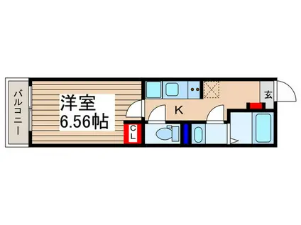カインドネス上福岡サウス(1K/2階)の間取り写真