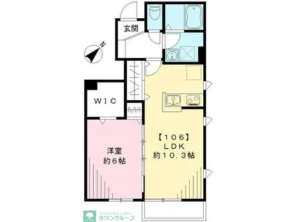 WIN BELL 柴崎(1LDK/2階)の間取り写真