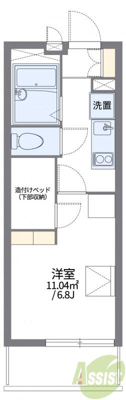 レオパレス若竹II(1K/3階)の間取り写真