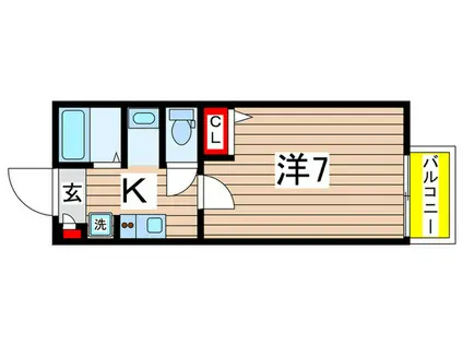 ラパオリーブ(1K/2階)の間取り写真
