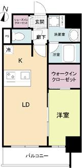 D.CLAREST本庄東FJRE(1LDK/10階)の間取り写真