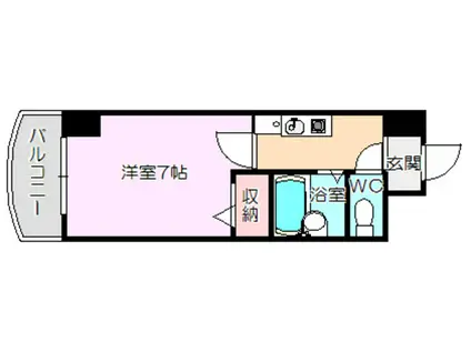 ノルデンハイム東三国ⅢA(1K/3階)の間取り写真