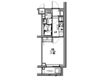 S-RESIDENCE行徳COURANT(1K/2階)の間取り写真