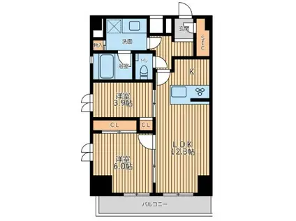 CITY LUX YOKOHAMA(2LDK/10階)の間取り写真