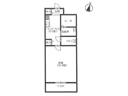 アーク・フィールズ(1DK/3階)の間取り写真