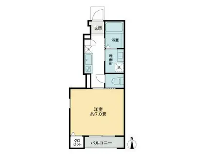 コンフォート明大前(1K/1階)の間取り写真