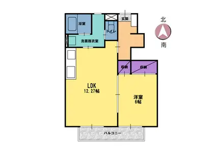 ムゲンハイツ大塚町(1LDK/1階)の間取り写真