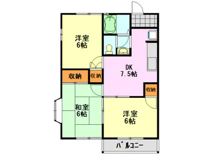 コーポラス・ユウ(3DK/2階)の間取り写真