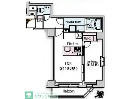 LEXE文京白山(1LDK/1階)の間取り写真