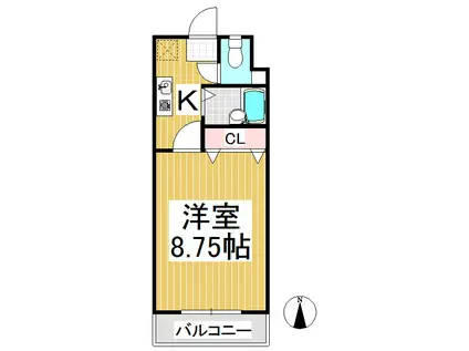 フリーデンスハイム(1K/1階)の間取り写真