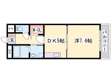 STARCOURT飯田(1DK/3階)の間取り写真