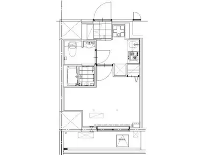 GENOVIA草加(1K/7階)の間取り写真