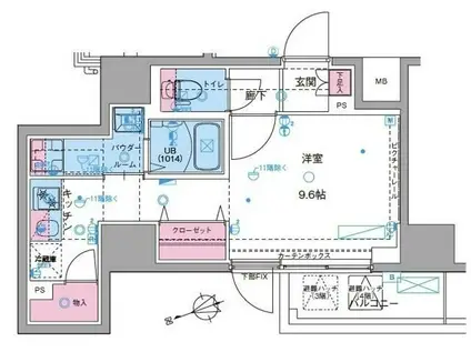 GENOVIA駒込駅GREEN VEIL(ワンルーム/3階)の間取り写真