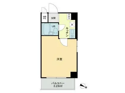 ライオンズマンション東駒形(1K/4階)の間取り写真