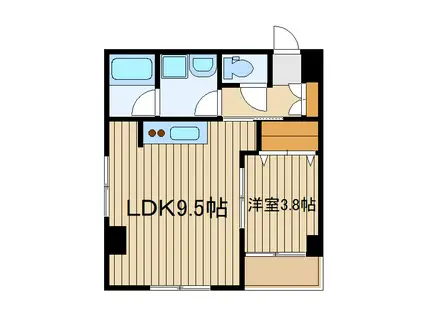 ハイヤーム桜台(1LDK/2階)の間取り写真