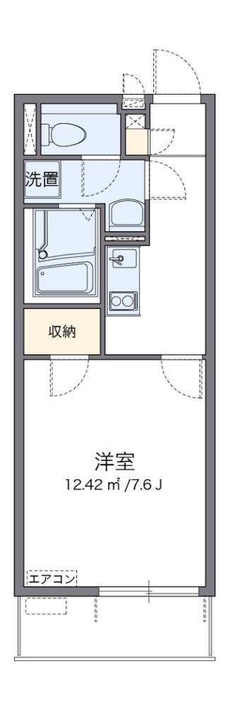 クレイノ初島(1K/3階)の間取り写真
