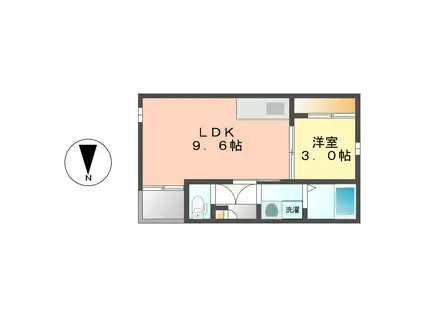 レガリスト名西(1LDK/1階)の間取り写真