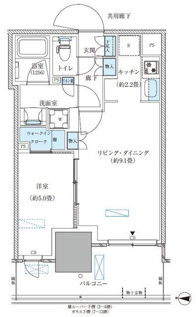 パークアクシス西大島コンフォートスクエア(1LDK/4階)の間取り写真