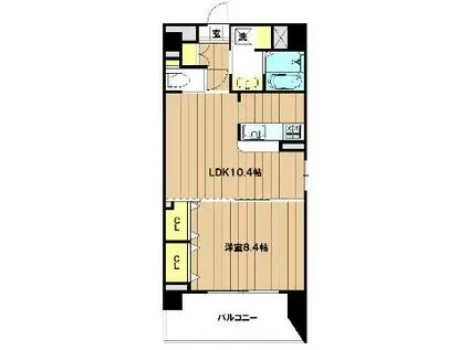 ビラ―ジュプラム(1LDK/6階)の間取り写真