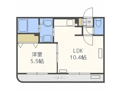 グランメール サンサーラ(1LDK/2階)の間取り写真