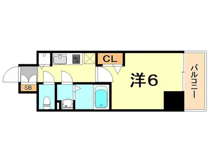 プレサンス三宮エレガンシア(1K/4階)の間取り写真