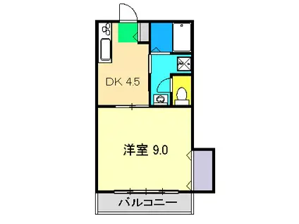 セントファームII(1DK/1階)の間取り写真