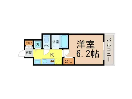 プレサンス鶴舞公園ウエスト(1K/9階)の間取り写真