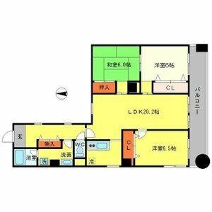 ドミール千里(3LDK/3階)の間取り写真