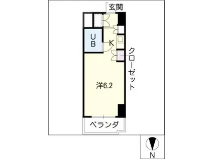 朝日プラザ名古屋ターミナルスクエア(ワンルーム/4階)の間取り写真