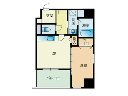 モダンパラッツォ九大医学部前(1DK/4階)の間取り写真