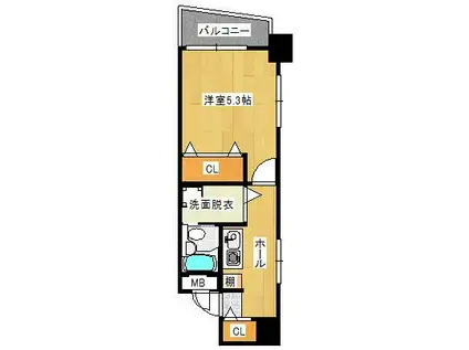 BON CHIC(1K/5階)の間取り写真