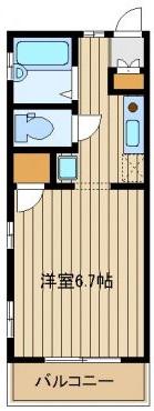 春日壱番館(1K/2階)の間取り写真