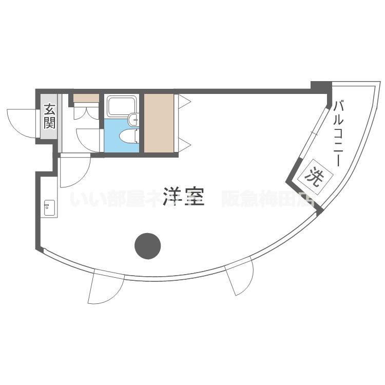 第6センリハイツ(ワンルーム/5階)の間取り写真