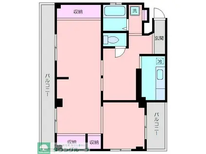 ドルメン大山(ワンルーム/2階)の間取り写真