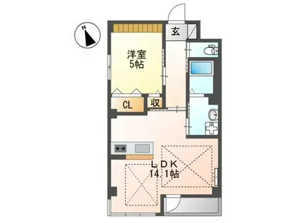 ヴィラカンターレ(1LDK/3階)の間取り写真