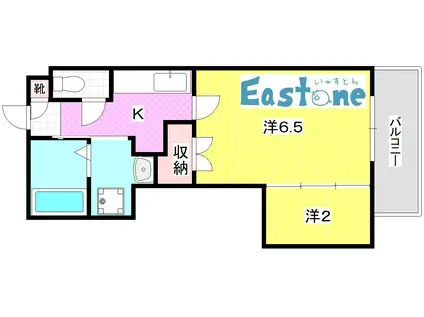 Y`S TERRACE(1SK/1階)の間取り写真