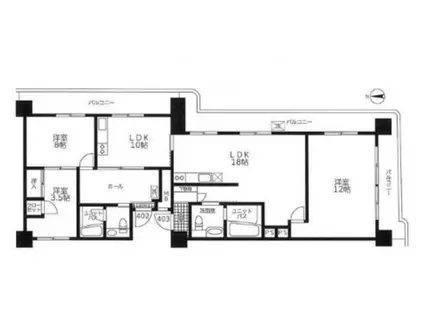 セントラルコーポ川口(4LDK/4階)の間取り写真