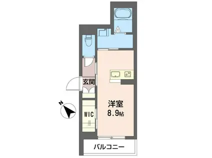 ルミエール南町(ワンルーム/1階)の間取り写真