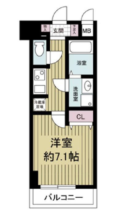 S-RESIDENCE HOMMACHIMARKS(1K/14階)の間取り写真