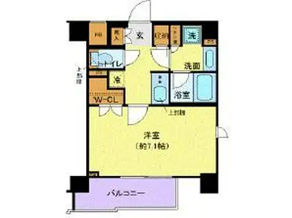 ガリシア用賀(1K/4階)の間取り写真