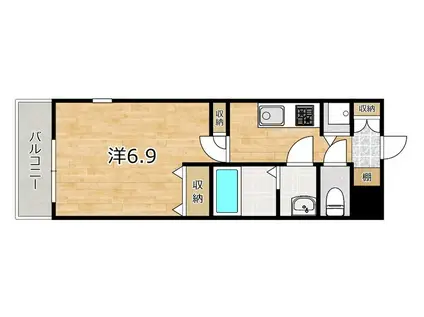 シルス藤森(1K/2階)の間取り写真