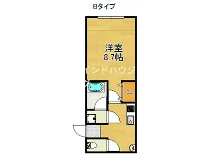 CASA ACE(1K/1階)の間取り写真