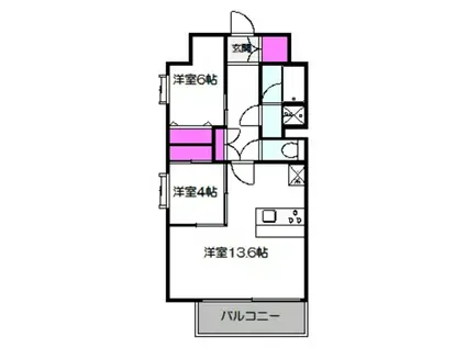 スプランディッドあびこ駅前(2LDK/11階)の間取り写真