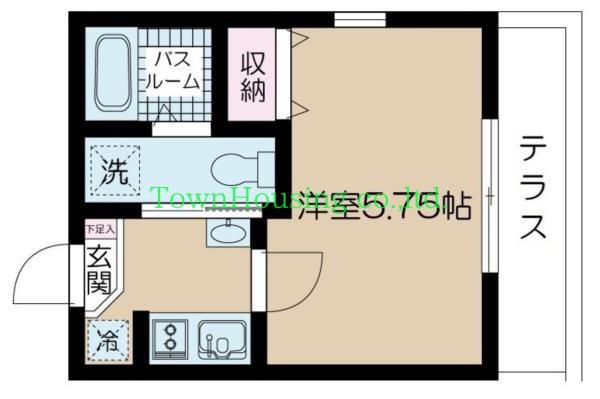 NSGATE二子玉川(1K/1階)の間取り写真