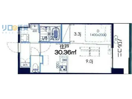 GRAN PASEO新大阪(1LDK/7階)の間取り写真