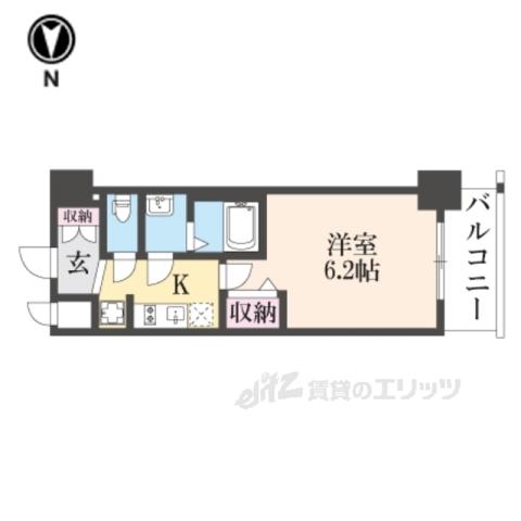 プレサンスTHE KYOTO 粋都(1K/4階)の間取り写真