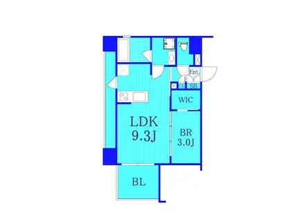リシャール川崎THE ウエスト(1LDK/9階)の間取り写真