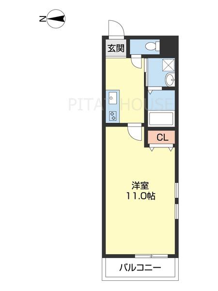 フジパレス市駅東VI番館(1K/1階)の間取り写真