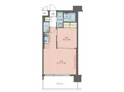 プレジオ三国ASIAN(1LDK/2階)の間取り写真