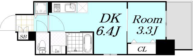 エスタート塚本(1DK/3階)の間取り写真